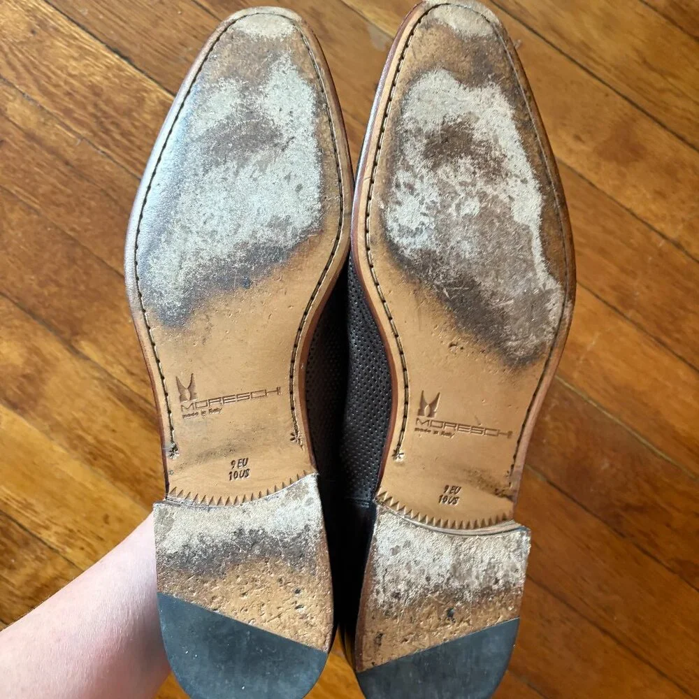 Moreschi Men's Dark Brown Italian Leather Loafers size 10 US - Picture 7 of 7